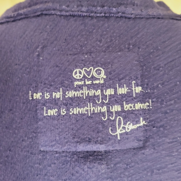 PEACE LOVE WORLD Lonsleeve Lace Up Shirt Small - Picture 2 of 9